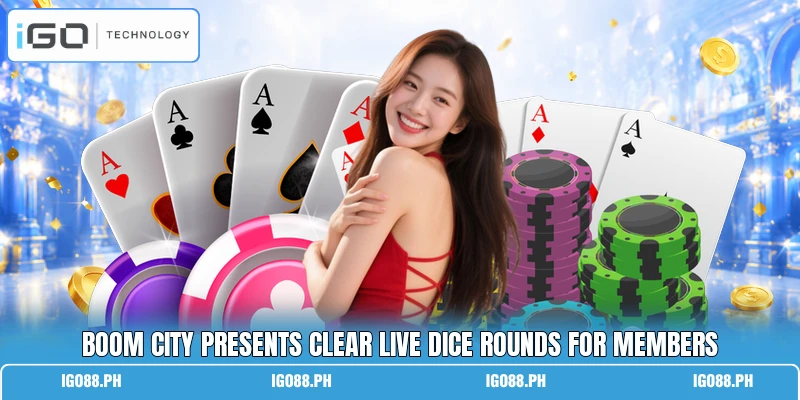 Boom City presents clear live dice rounds for members