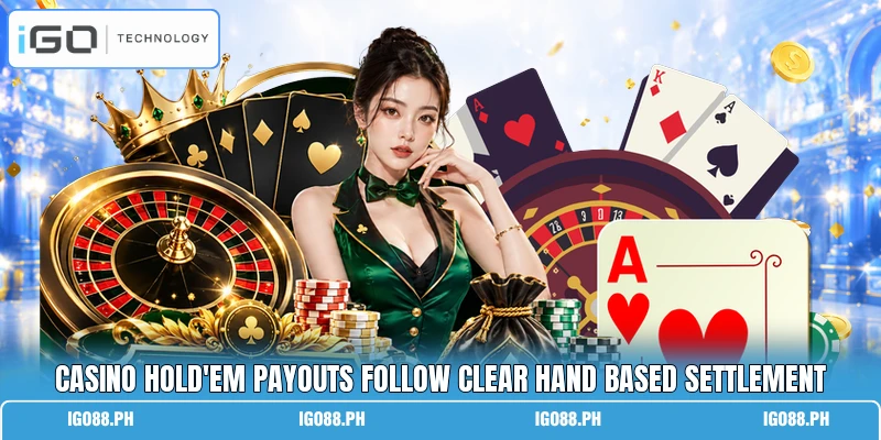Casino hold'em payouts follow clear hand based settlement