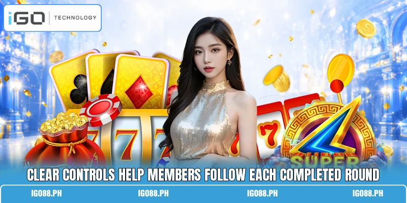 Clear controls help members follow each completed round