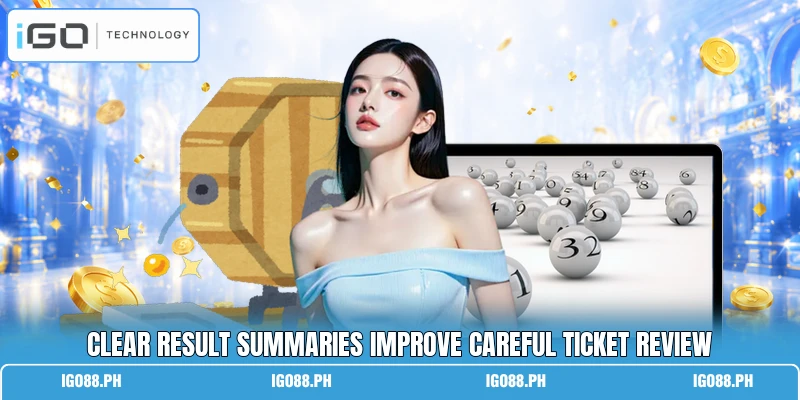 Clear result summaries improve careful ticket review