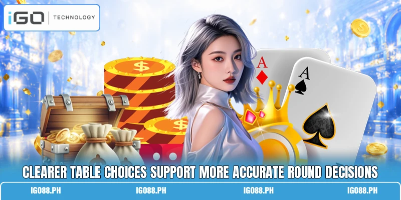Clearer table choices support more accurate round decisions