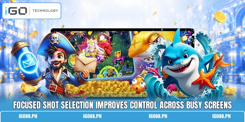 Focused shot selection improves control across busy screens