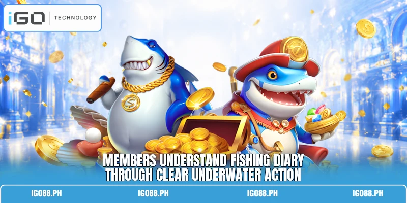 Members understand Fishing Diary through clear underwater action
