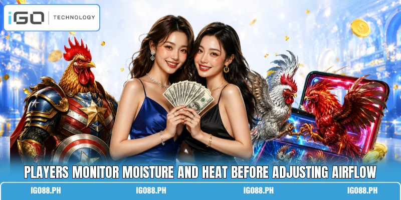 Players monitor moisture and heat before adjusting airflow