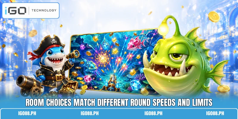 Room choices match different round speeds and limits