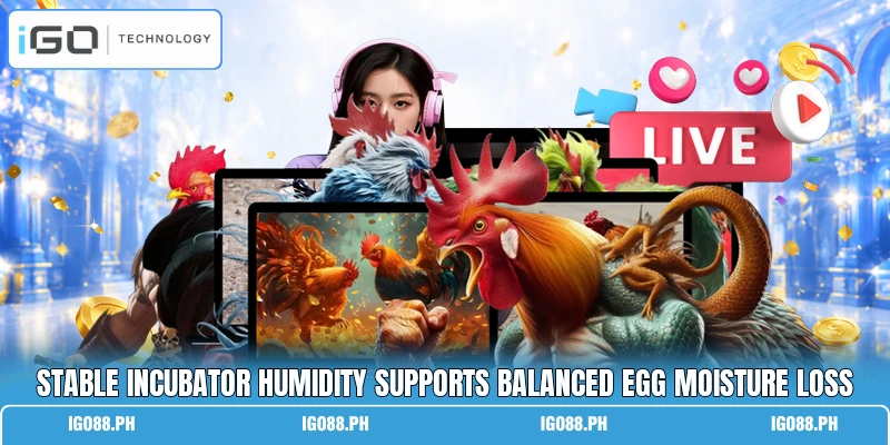 Stable incubator humidity supports balanced egg moisture loss