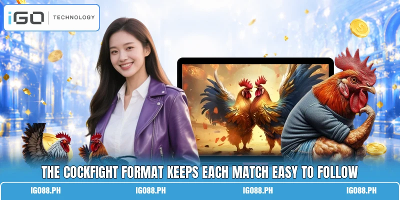 The cockfight format keeps each match easy to follow