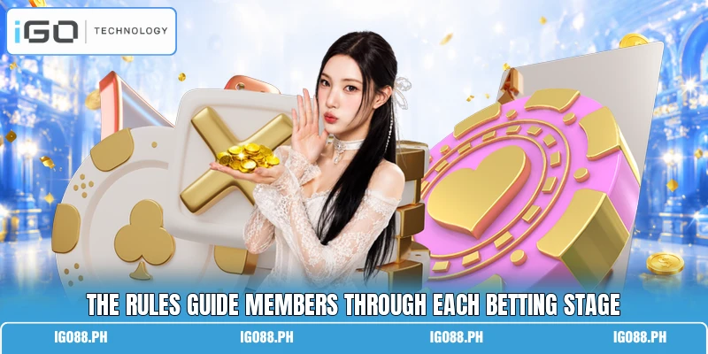 The rules guide members through each betting stage